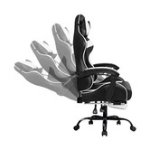Hoxton Room Darius Faux Leather Gaming Chair with Lumbar Massage