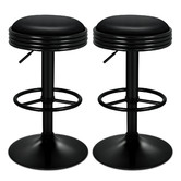 Hoxton Room Sade Faux Leather Adjustable Swivel Barstools
