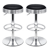 Hoxton Room Sade Faux Leather Adjustable Swivel Barstools