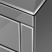 Hoxton Room Allia 3 Drawer Mirrored Bedside Table