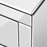 Hoxton Room Allia 3 Drawer Mirrored Bedside Table