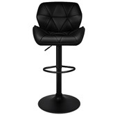 Hoxton Room Black Gilles Faux Leather Adjustable Barstools