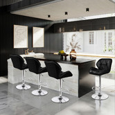 Hoxton Room Willa Faux Leather Adjustable Barstools