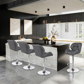 Hoxton Room Willa Faux Leather Adjustable Barstools