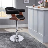 Hoxton Room Demetrius Faux Leather Adjustable Barstool