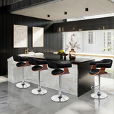 Hoxton Room Demetrius Faux Leather Adjustable Barstool