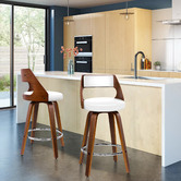 Hoxton Room 65cm Davian Faux Leather Swivel Bar Stools