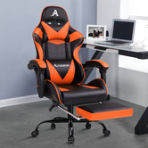 Hoxton Room Darius Faux Leather Gaming Chair with Lumbar Massage