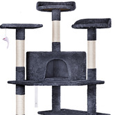 Hoxton Room 202cm Fir Wood &amp; Plush Cat Scratching Tree