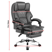 Hoxton Room Lauren PU Leather Executive Chair with Footrest
