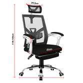 Hoxton Room Frost Mesh Office Chair with Footrest