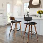 Hoxton Room 70cm Davion Faux Leather Bar Stools