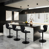 Hoxton Room Luna Faux Leather Adjustable Barstools