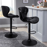 Hoxton Room Luna Faux Leather Adjustable Barstools