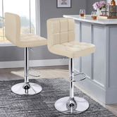 Hoxton Room Ralph Faux Leather Adjustable Barstools