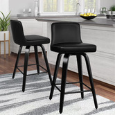 Hoxton Room 65cm Norris Faux Leather Swivel Barstools