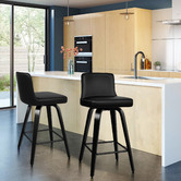 Hoxton Room 65cm Norris Faux Leather Swivel Barstools