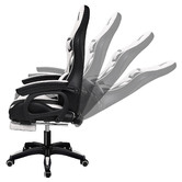 Hoxton Room Maximus LED Gaming Massage Office Chair with Footrest