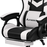 Hoxton Room Maximus LED Gaming Massage Office Chair with Footrest