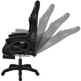 Hoxton Room Maximus LED Gaming Massage Office Chair with Footrest