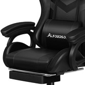 Hoxton Room Maximus LED Gaming Massage Office Chair with Footrest