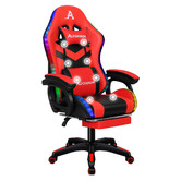 Hoxton Room Maximus LED Gaming Massage Office Chair with Footrest