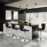 Hoxton Room Leana Faux Leather Adjustable Barstools
