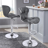 Hoxton Room Leana Faux Leather Adjustable Barstools
