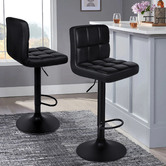 Hoxton Room Randolph Swivel Faux Leather Adjustable Barstools