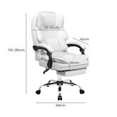 Hoxton Room Lauren PU Leather Executive Chair with Footrest