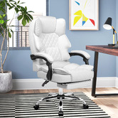 Hoxton Room Lauren PU Leather Executive Chair with Footrest