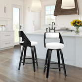 Hoxton Room 65cm Davian Faux Leather Swivel Bar Stools