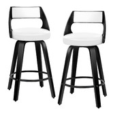 Hoxton Room 65cm Davian Faux Leather Swivel Bar Stools