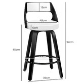 Hoxton Room 65cm Davian Faux Leather Swivel Bar Stools