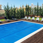 Hoxton Room Blue &amp; Silver Blanket Pool Cover