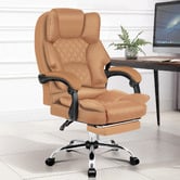 Hoxton Room Lauren PU Leather Executive Chair with Footrest