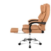 Hoxton Room Lauren PU Leather Executive Chair with Footrest