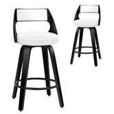 Hoxton Room 65cm Davian Faux Leather Swivel Bar Stools