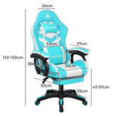 Hoxton Room Maximus LED Gaming Massage Office Chair with Footrest