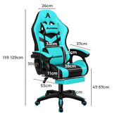 Hoxton Room Maximus LED Gaming Massage Office Chair with Footrest