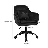 Hoxton Room Carrie Velvet Office Chair