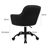 Hoxton Room Carrie Velvet Office Chair