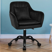 HoxtonRoom Carrie Velvet Office Chair | Temple & Webster