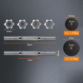 Hoxton Room 14 Piece Remington 20kg Steel Adjustable Dumbbell Set