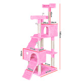 Hoxton Room 180cm Fir Wood &amp; Plush Cat Scratching Tree