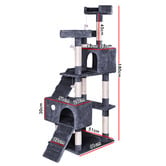 Hoxton Room 180cm Fir Wood &amp; Plush Cat Scratching Tree