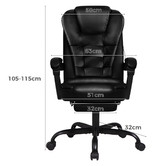Hoxton Room Lincoln Faux Leather Massage Executive Chair with Footrest