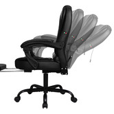Hoxton Room Lincoln Faux Leather Massage Executive Chair with Footrest