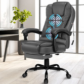 Hoxton Room Lincoln Faux Leather Massage Executive Chair with Footrest