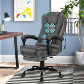 Hoxton Room Lincoln Faux Leather Massage Executive Chair with Footrest